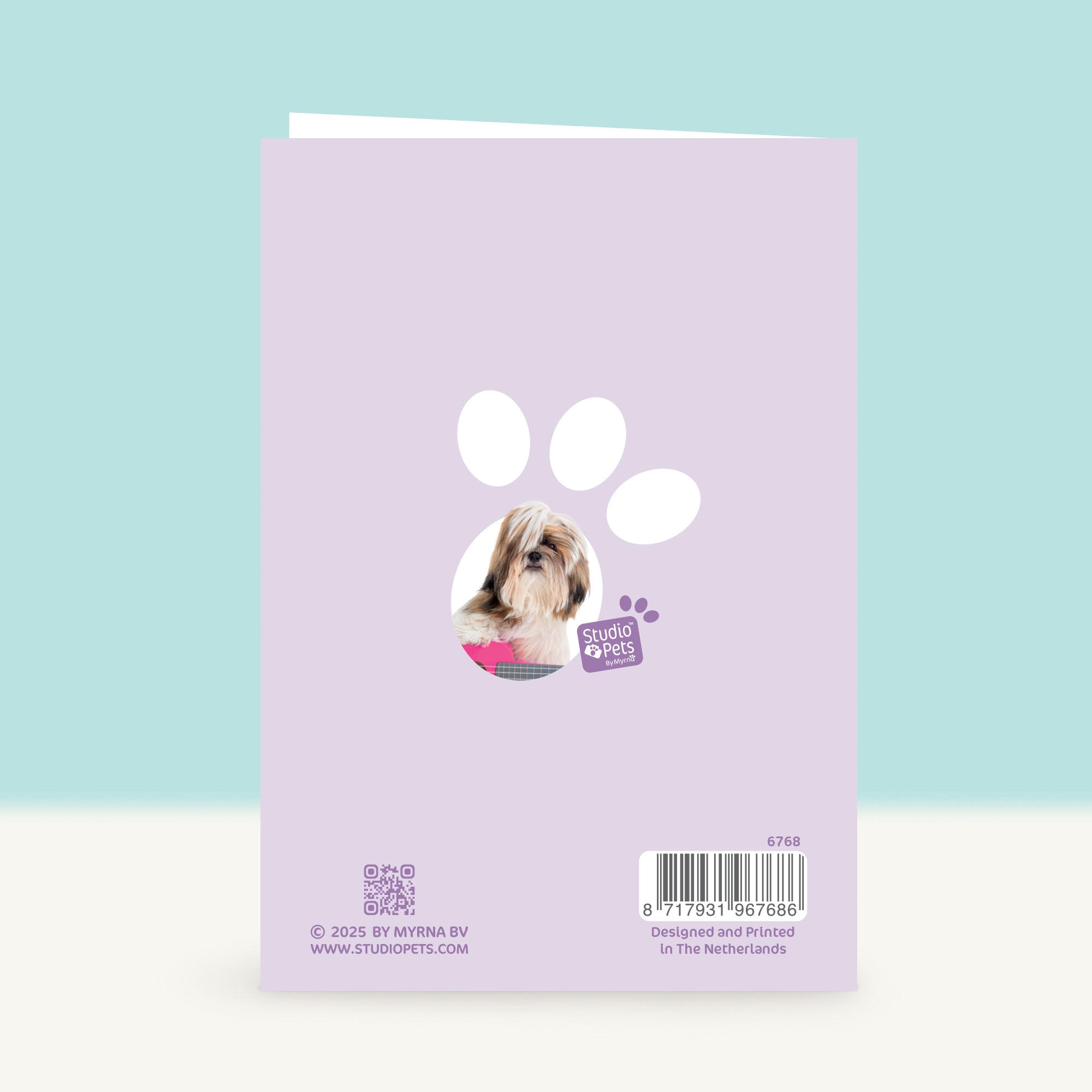 Verjaardagskaart “U Rock it’s Party Time” met de Shih Tzu puppy