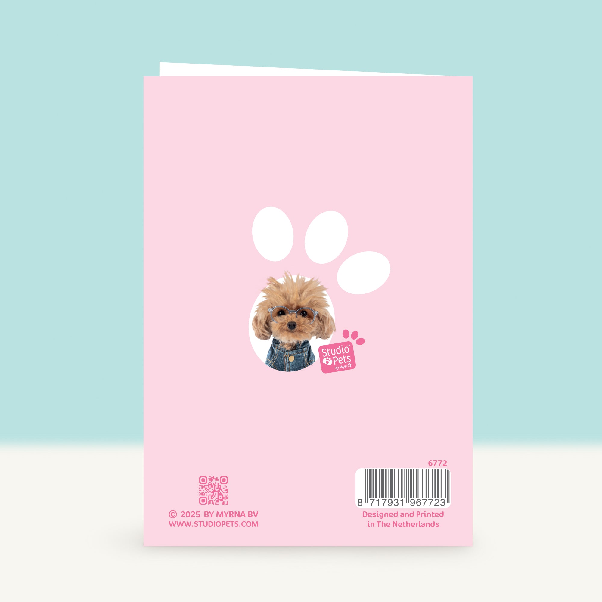 Wenskaart “U Rock” met Toy Poedel puppy
