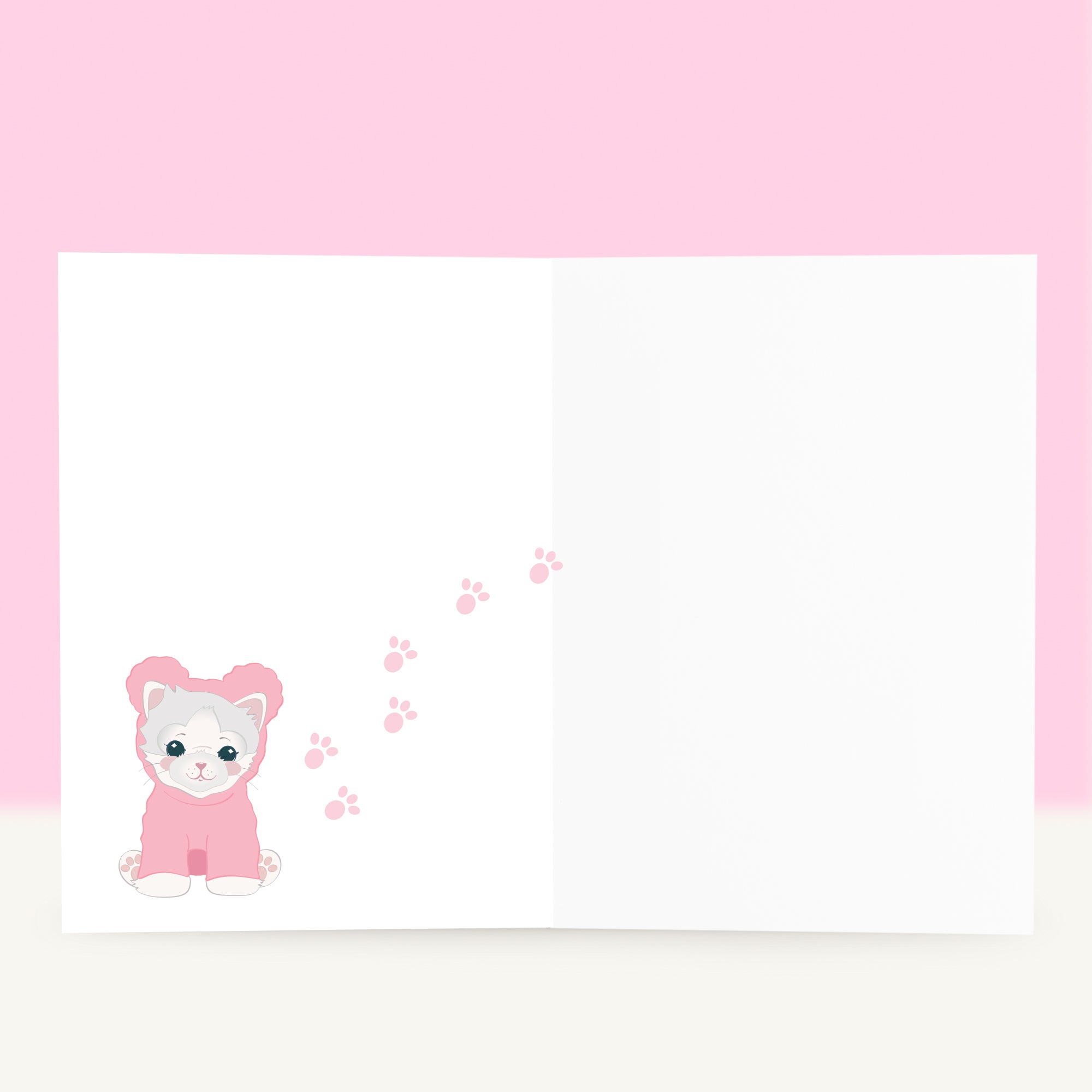 Kitten Beterschapskaart - Cat well soon