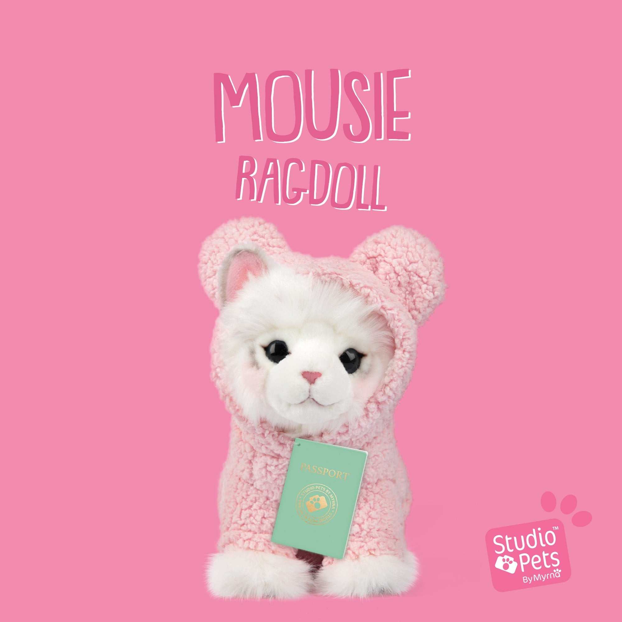 Ontmoet  Mousie - Onze Ragdoll Kitten Knuffel van 23 cm uit de Premium Collectie