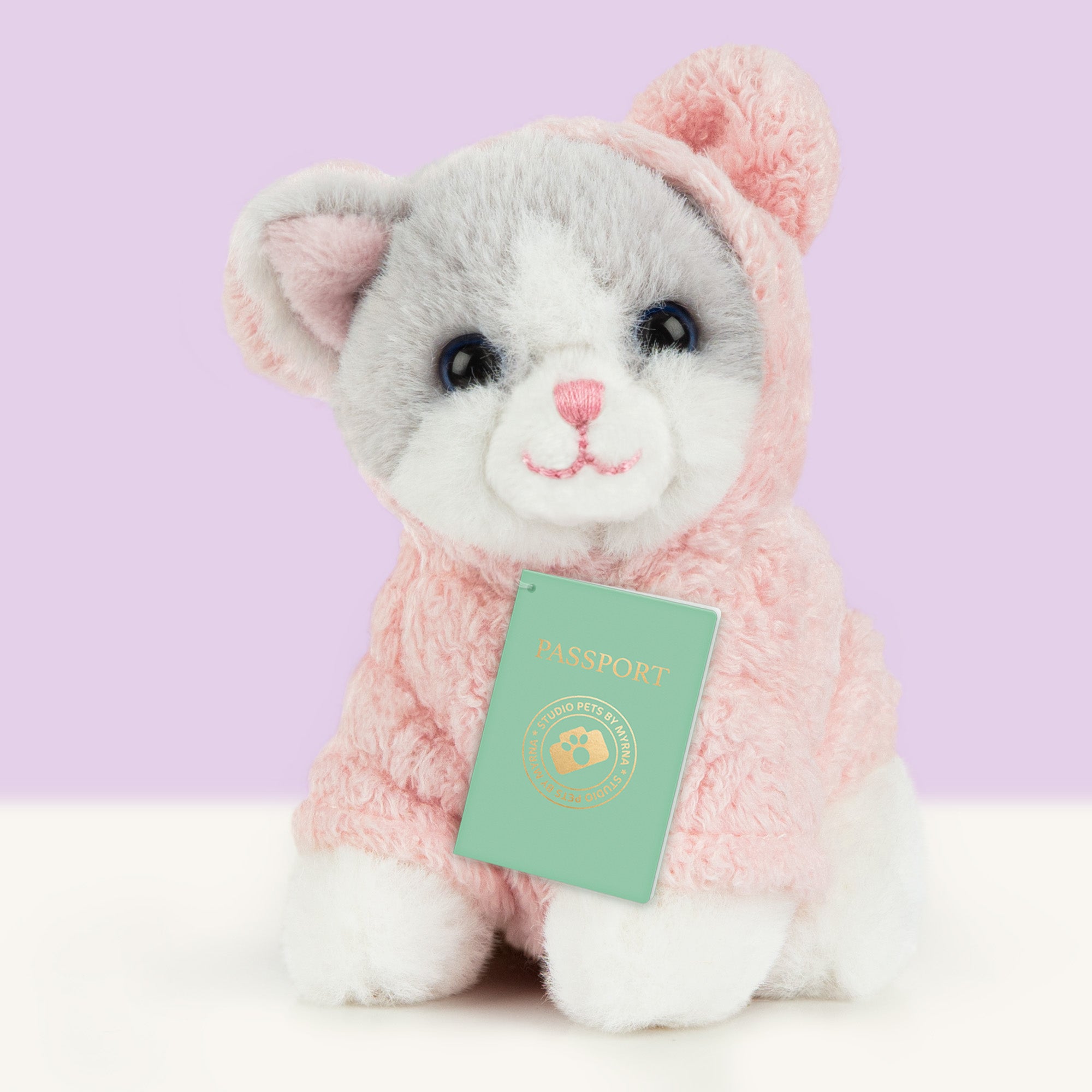 Mini Kattenknuffeltje Mousie met Koffertje - Jouw Schattige Ragdoll Kitten!