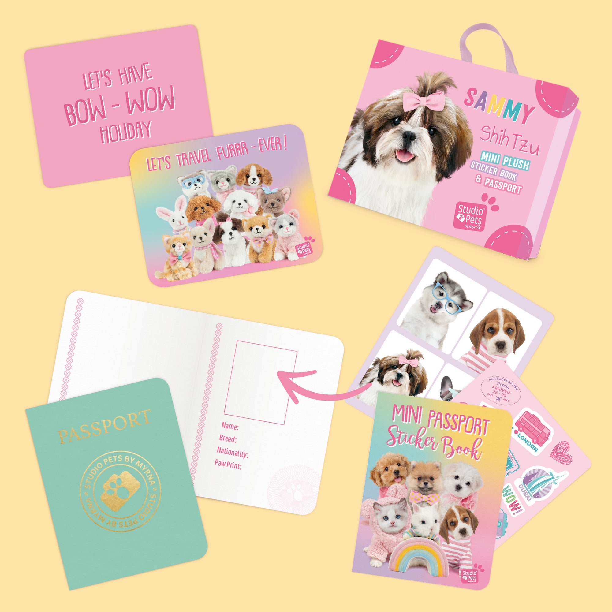 Mini Knuffel Shih Tzu Sammy met Koffertje - Jouw Perfecte Pluche Vriendje