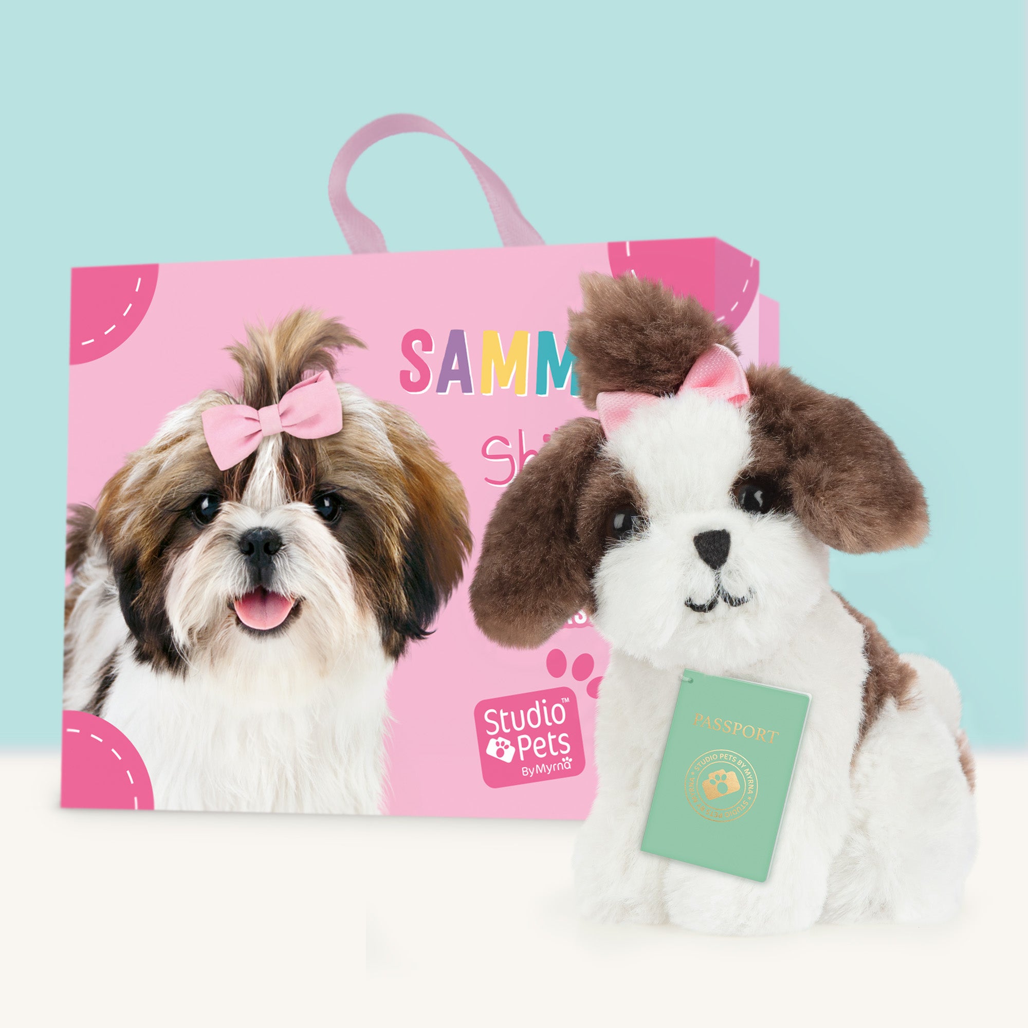 Mini Knuffel Shih Tzu Sammy met Koffertje - Jouw Perfecte Pluche Vriendje