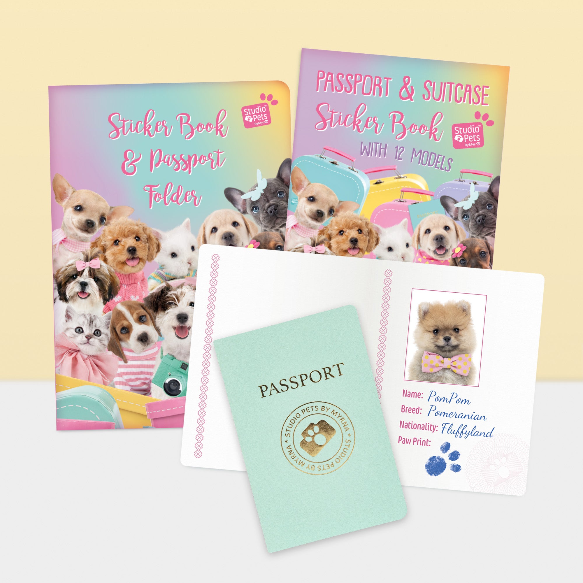 Stickerboek en Paspoortje Set – Personaliseer het koffertje van jouw lievelingsknuffel!
