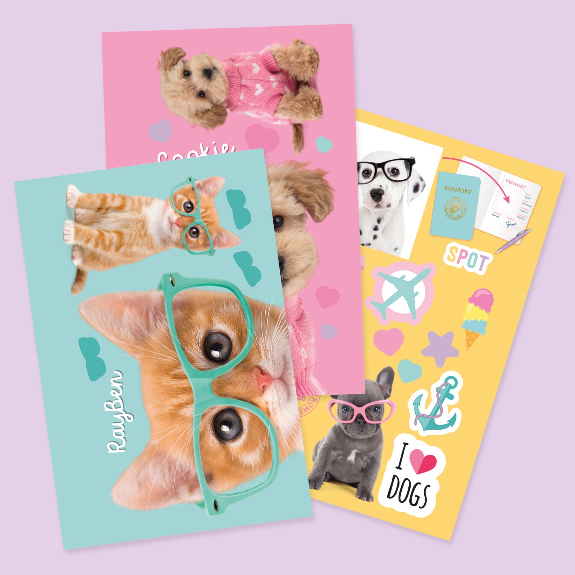 Stickerboek voor Paspoort en Koffertje - Large Knuffels 23cm