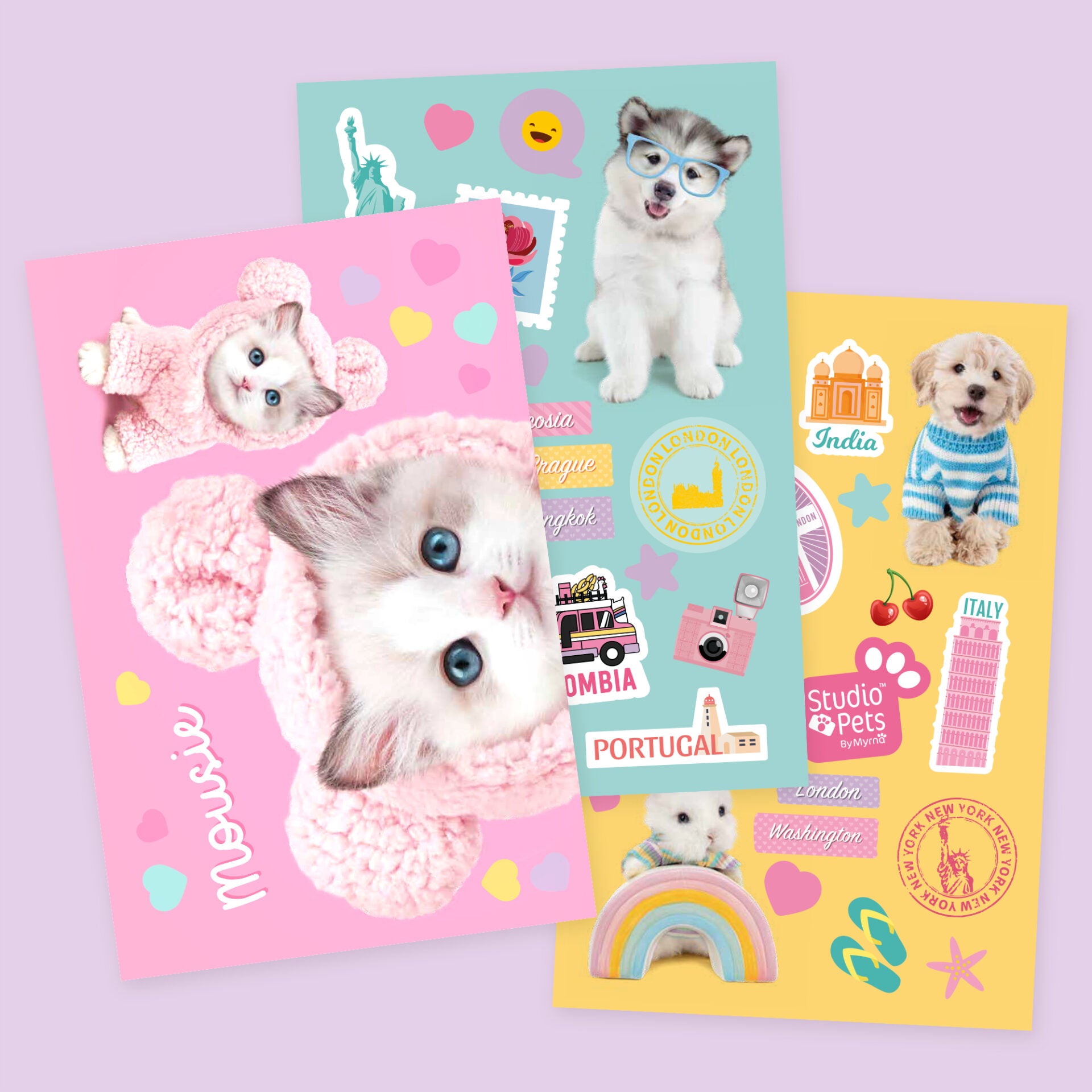 Stickerboek voor Paspoort en Koffertje - Large Knuffels 23cm