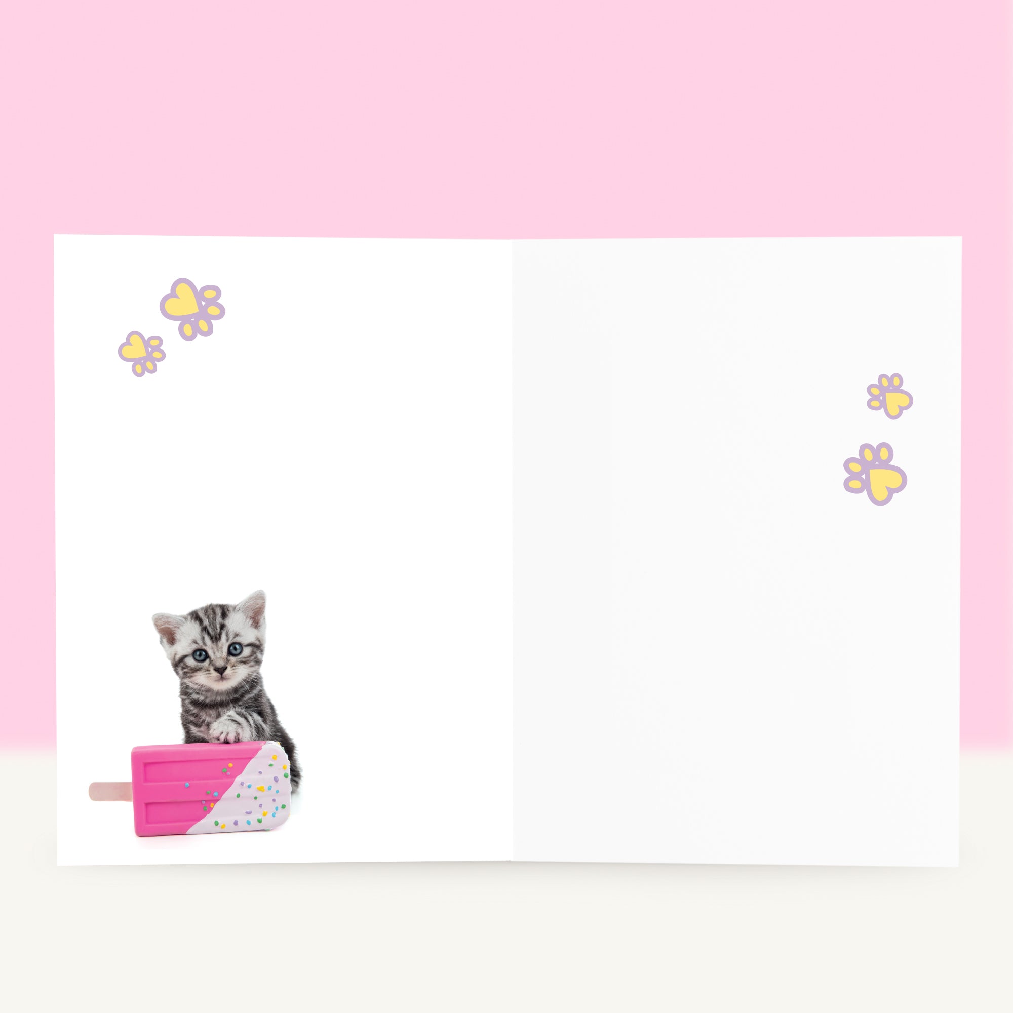 Verjaardagskaart “Sweet Birthday” met Britse Korthaar kitten