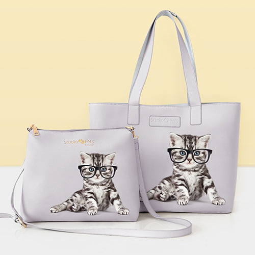 Tassen set - Shopper en Schoudertas Britse Korthaar Tabby