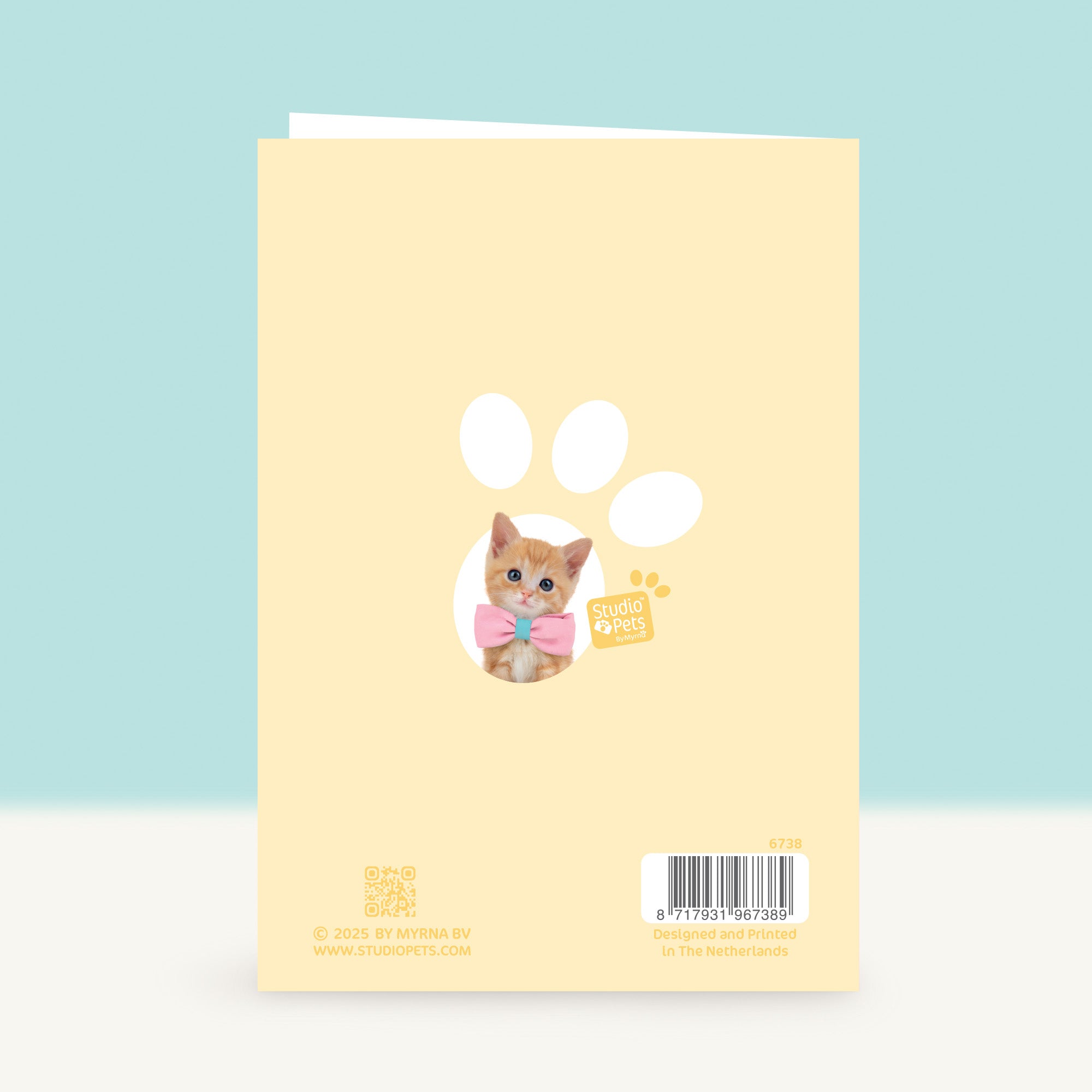 Kitten Verjaardagskaart - Tommy de Rode Kitten