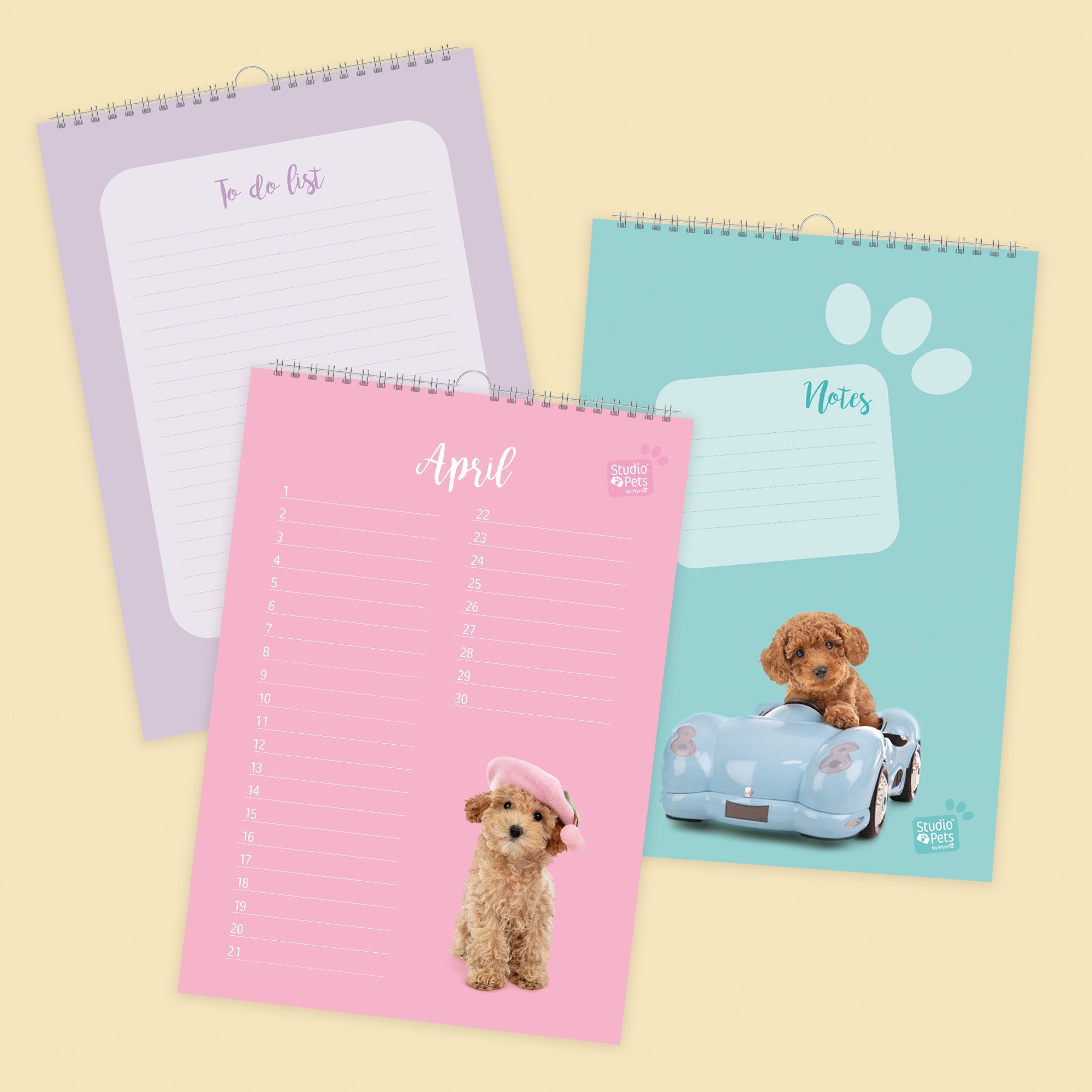 Verjaardagskalender Maandplanner - Toy Poedel Puppy Editie