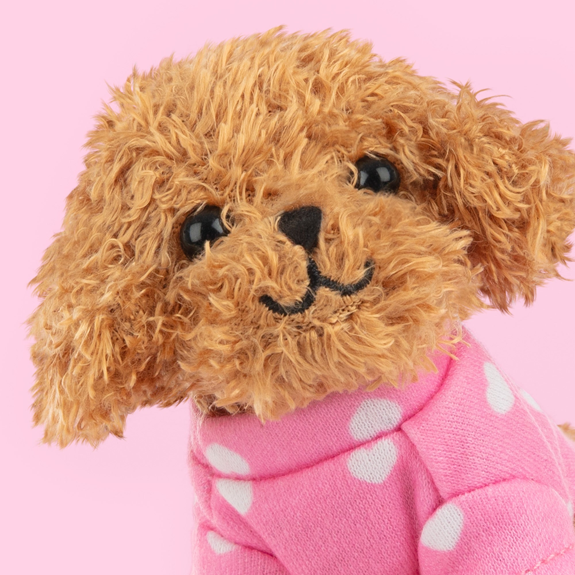 Mini Knuffel Toy Poedel Cookie met Koffer - Jouw Schattige Pluche Hondje!