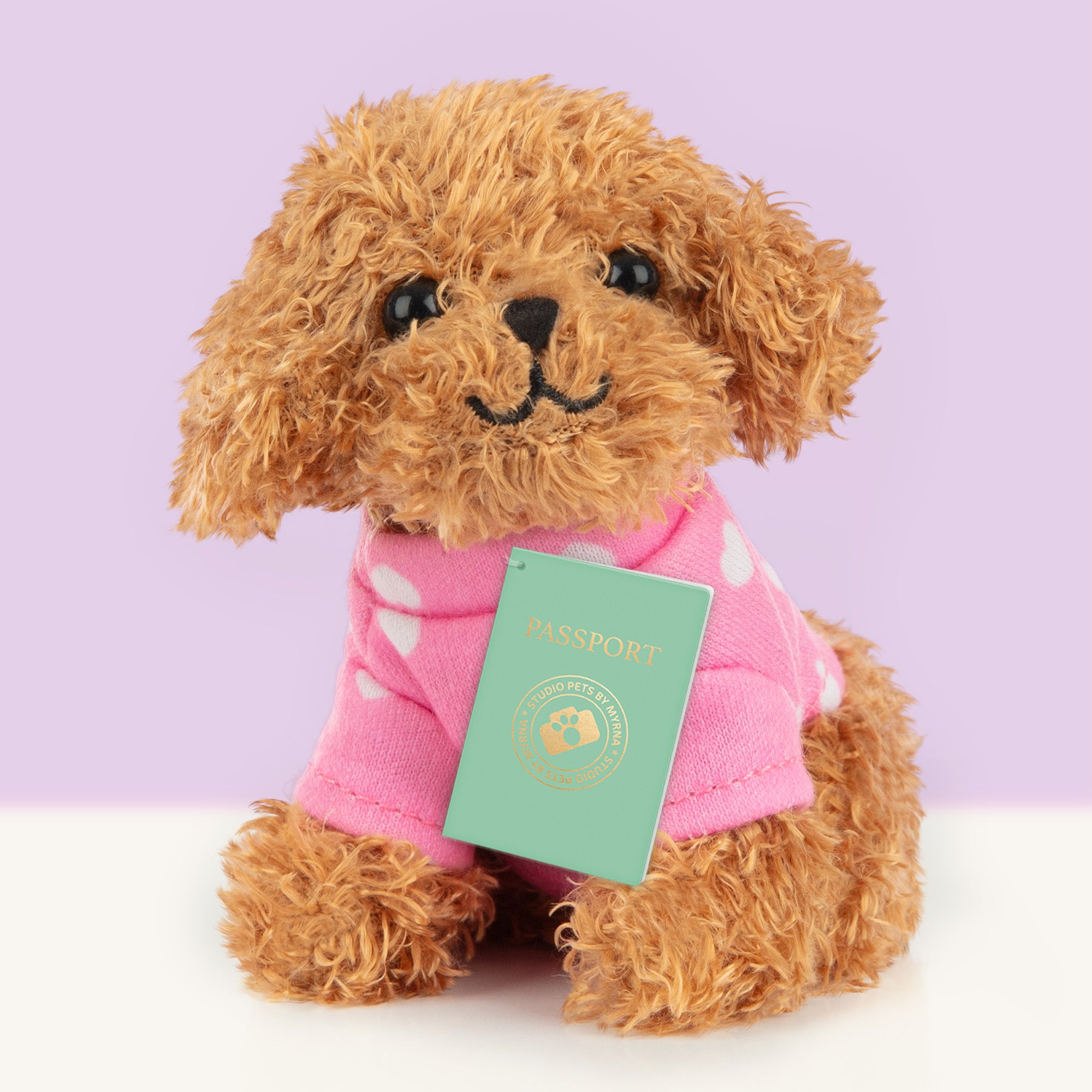 Mini Knuffel Toy Poedel Cookie met Koffer - Jouw Schattige Pluche Hondje!