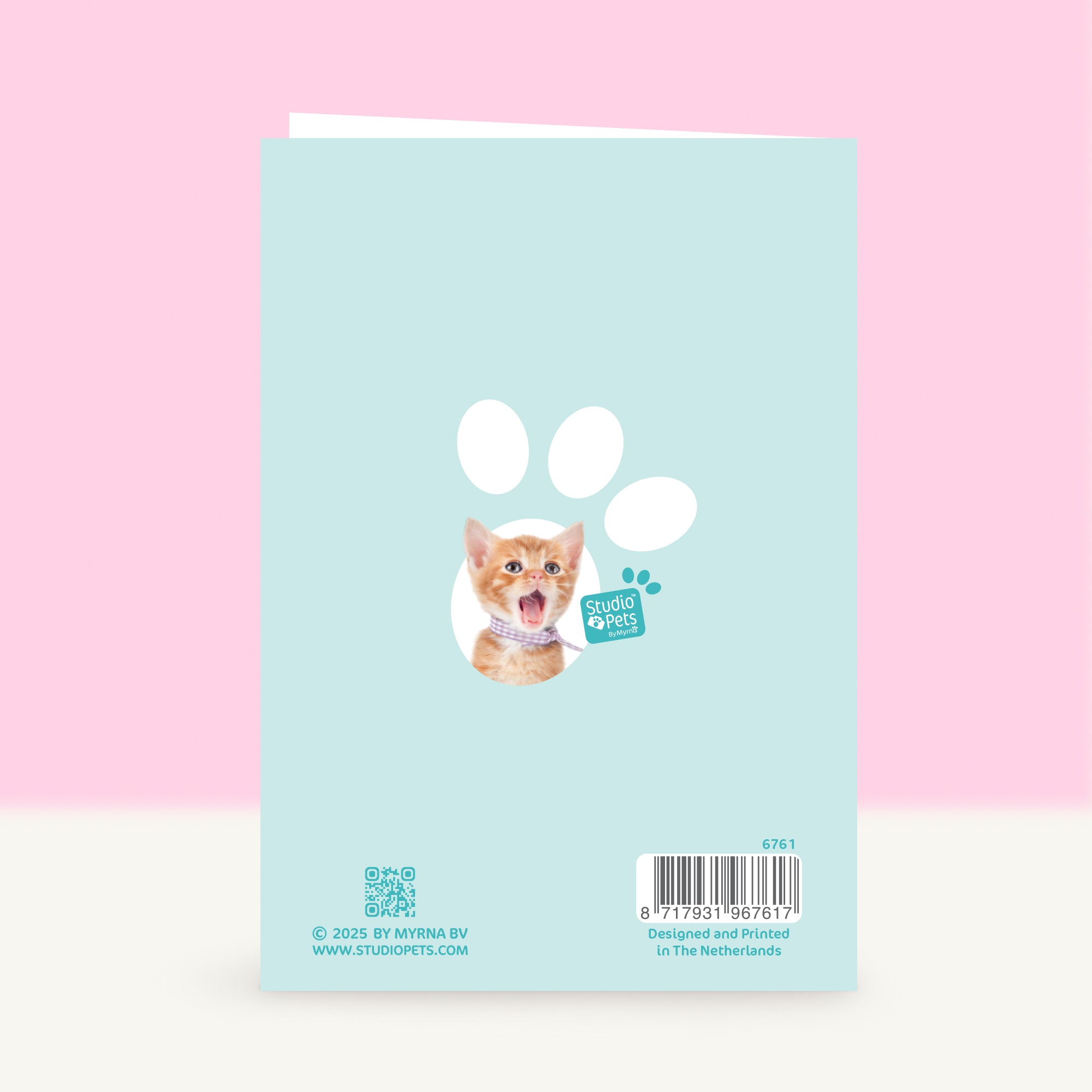Wenskaart “Yeah! Let's Party” met Britse Korthaar kitten